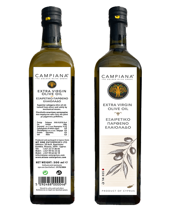 MT ONE - Campiana Extra Virgin Olive Oil 500 ml